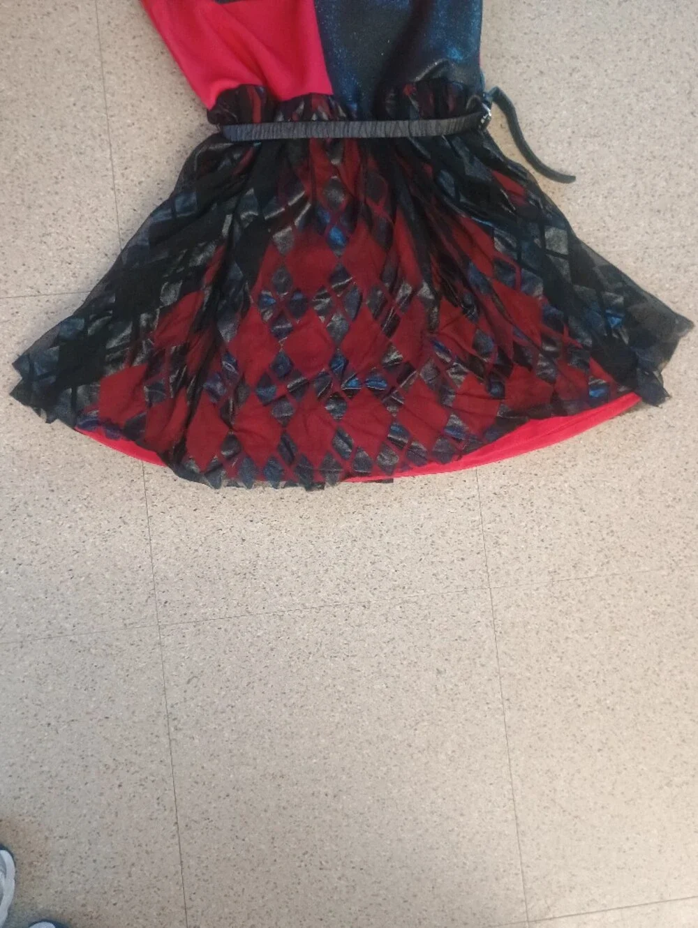 Batman Harley Quinn Girls Red and Black  Costume Dress Size Child Large